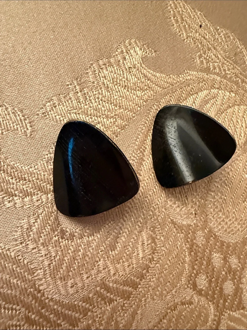Vintage Clip on Black Earrings 5 pairs